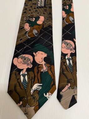 Vintage 90s Looney Tunes Popeye & Olive Oyl Tie | Rare Crossover Print